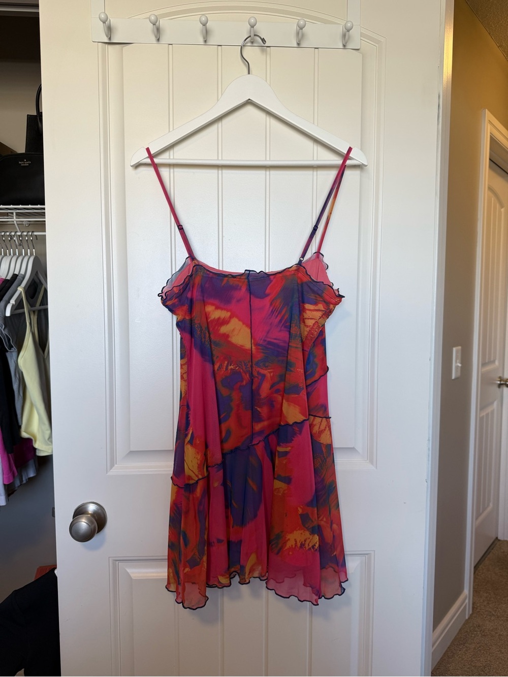 Urban Outfitters Pink Orange Purple Floral Mini Dress